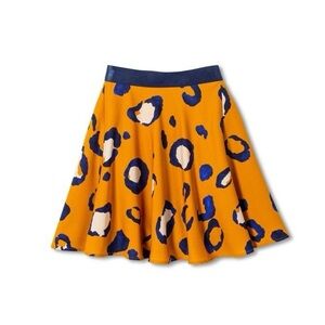 Philip Lim x Target Stylish Orange & Blue Women's Animal Print Skirt NEW Size 12